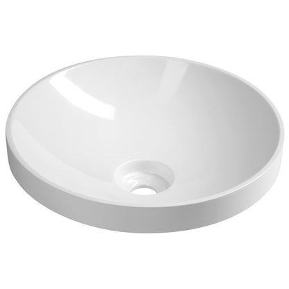 VERTO Einbauwaschtischn, Gussmarmor, Durch. 40,5cm, Weiß