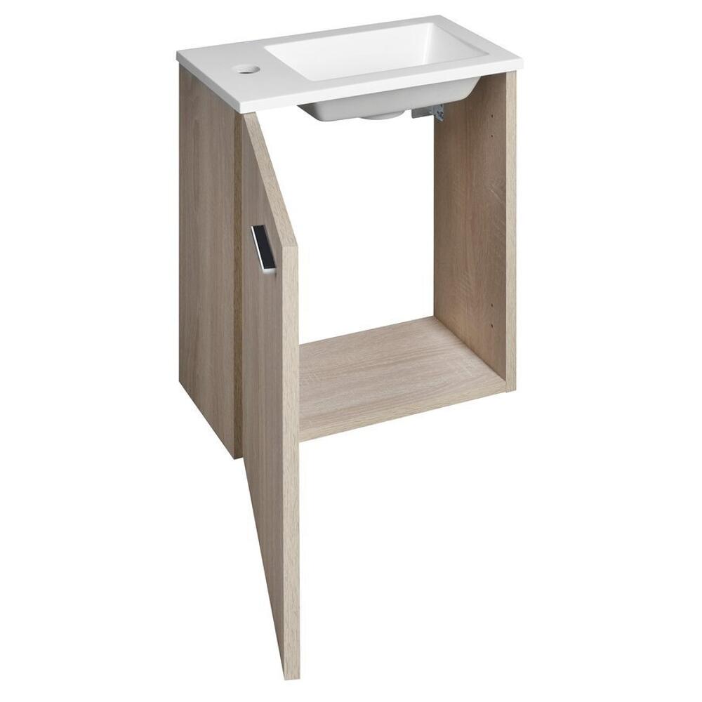 ZOJA Unterschrank mit Waschbecken 40x22 cm, Platineiche