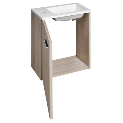 ZOJA Unterschrank mit Waschbecken 40x22 cm, Platineiche