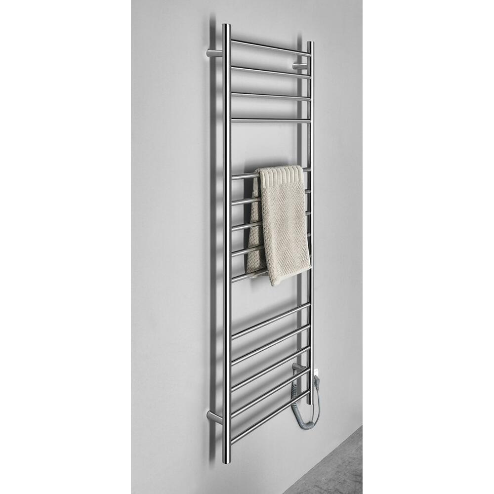 REDONDO Handtuchtrockner elektrisch, rund, 600x1500 mm, 130 W, polierter Edelstahl