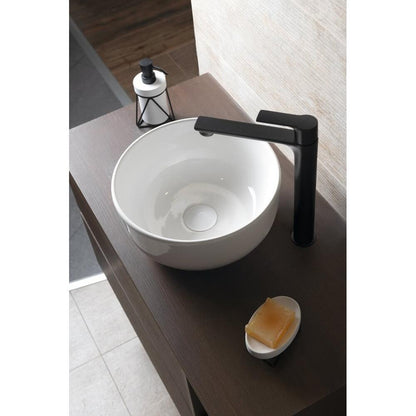 EMMI Keramik-Waschtisch für Arbeitsplatte Ø 33cm, Weiß
