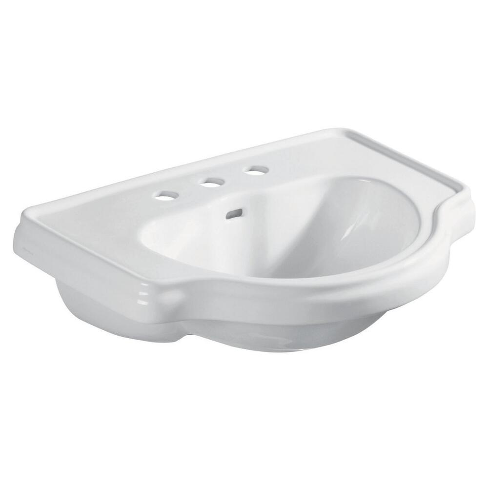 RETRO Keramik-Waschtisch 62x45,5cm, 3 Armaturlöcher, weiß