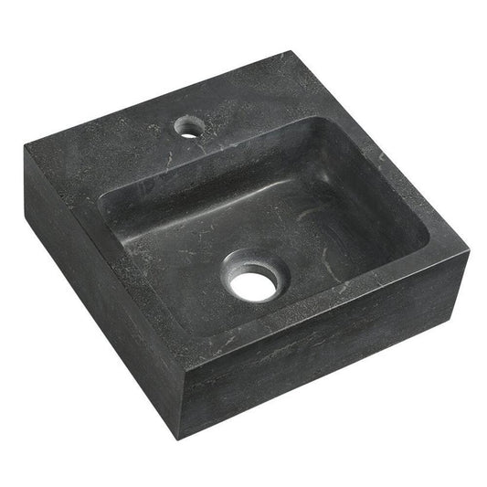 BLOK Stein-Waschtisch 30x30cm, Anthrazit schwarz