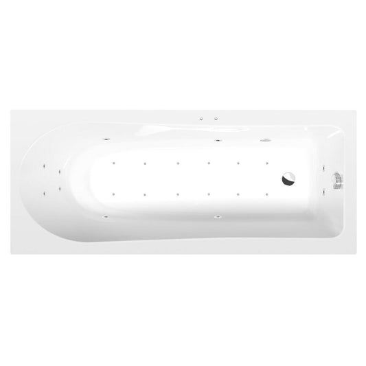 LISA Whirlpool-Badewanne, 170x70x47cm, Active Hydro-Air, Chrom