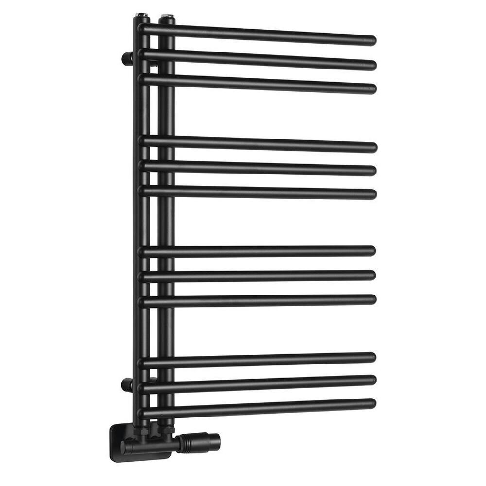 POSEIDON Badheizkörper 450x740 mm, Schwarz matt