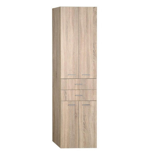 ZOJA/KERAMIA FRESH Hochschrank mit Schubladen 50x184x29cm, platineiche