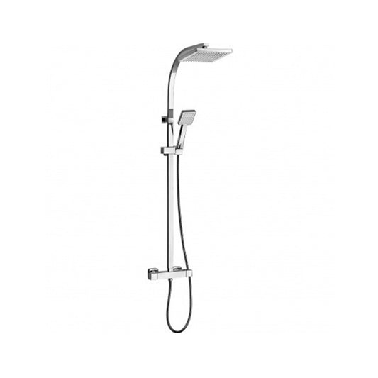 ROCK Duschsäule mit Thermostat-Armatur, Chrom