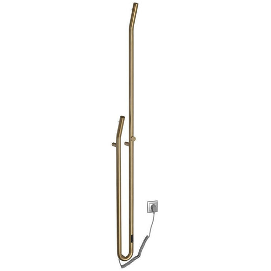 DUOPASSO Handtuchtrockner elektrisch mit Zeitschaltuhr, 122x1700mm, 45 W, Gold matt