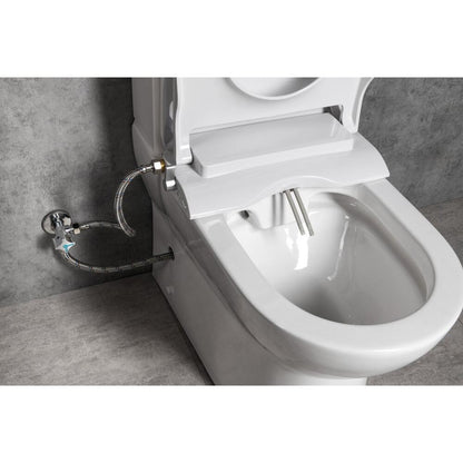 JALTA WC-Kombi mit Bidet-Sitz CLEAN STAR,spülrandlos, Abgang senkrecht/waagerecht, Weiß