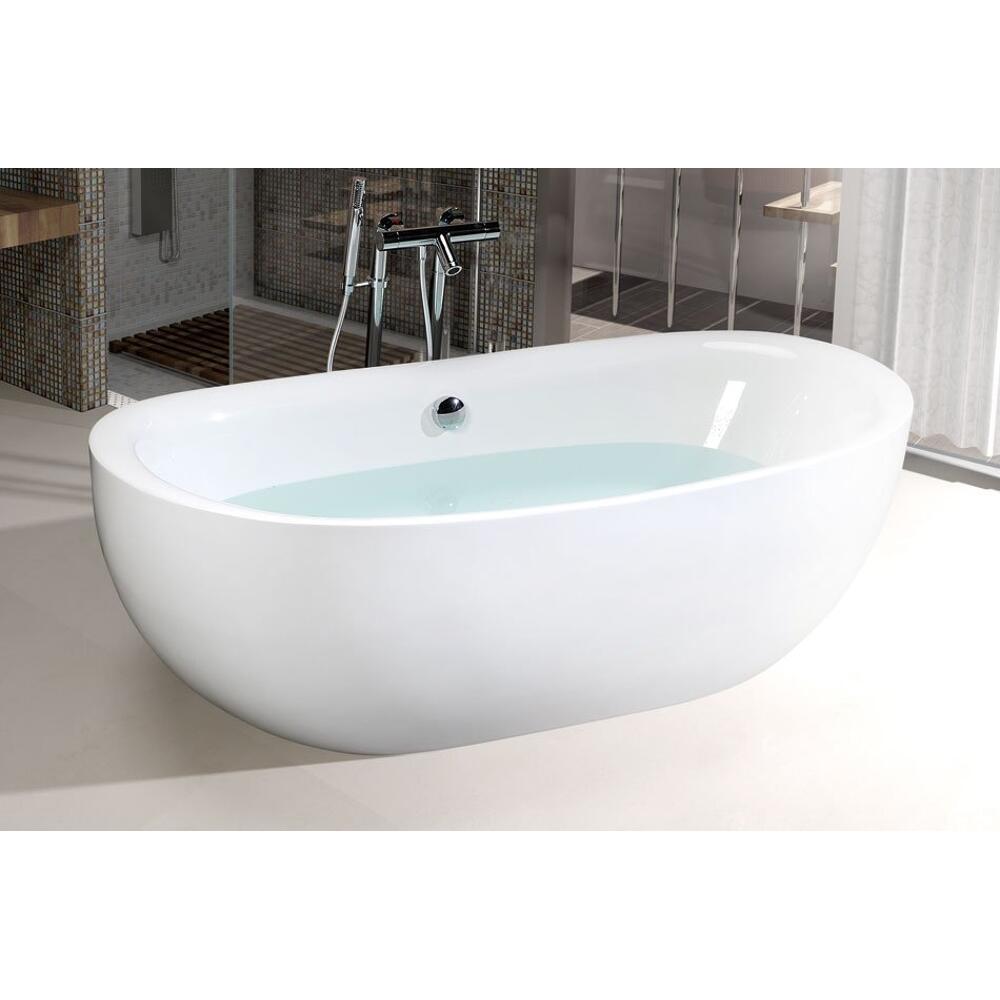 ZASU freistehende Badewanne 180x81x58, weiß