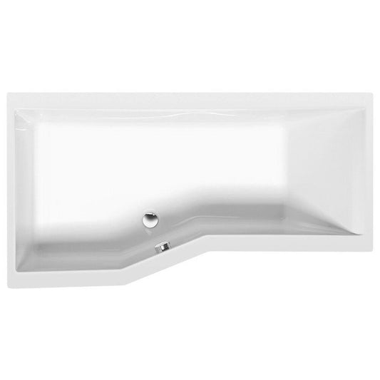VERSYS L asymmetrische Badewanne 160x84x70x47cm, links, weiß