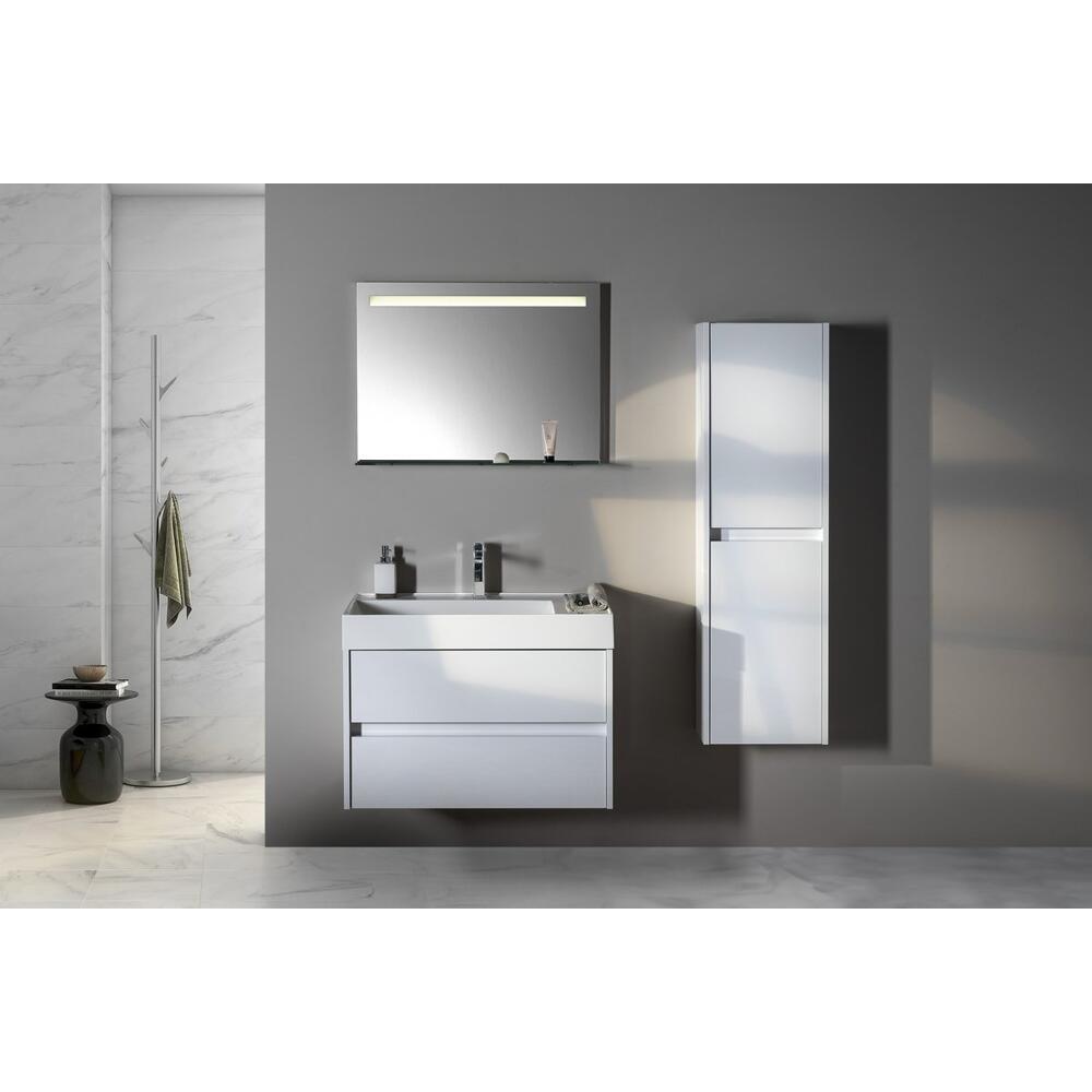 NIRONA hochschrank 40x140x20cm, 2x Tür, links/rechts, weiß