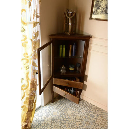 RETRO Eckschrank 60x120x47cm, Buche, links
