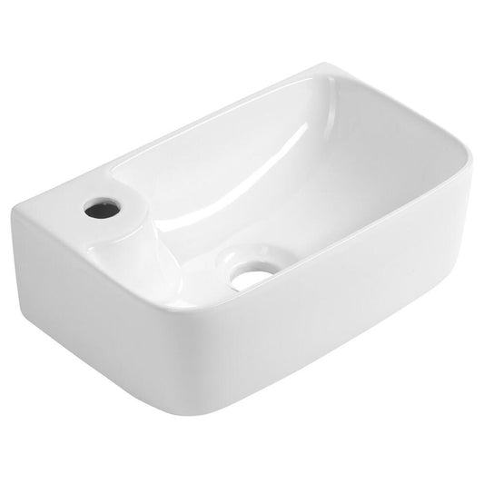 BELLE Keramik Waschtisch 36x22cm, Weiß