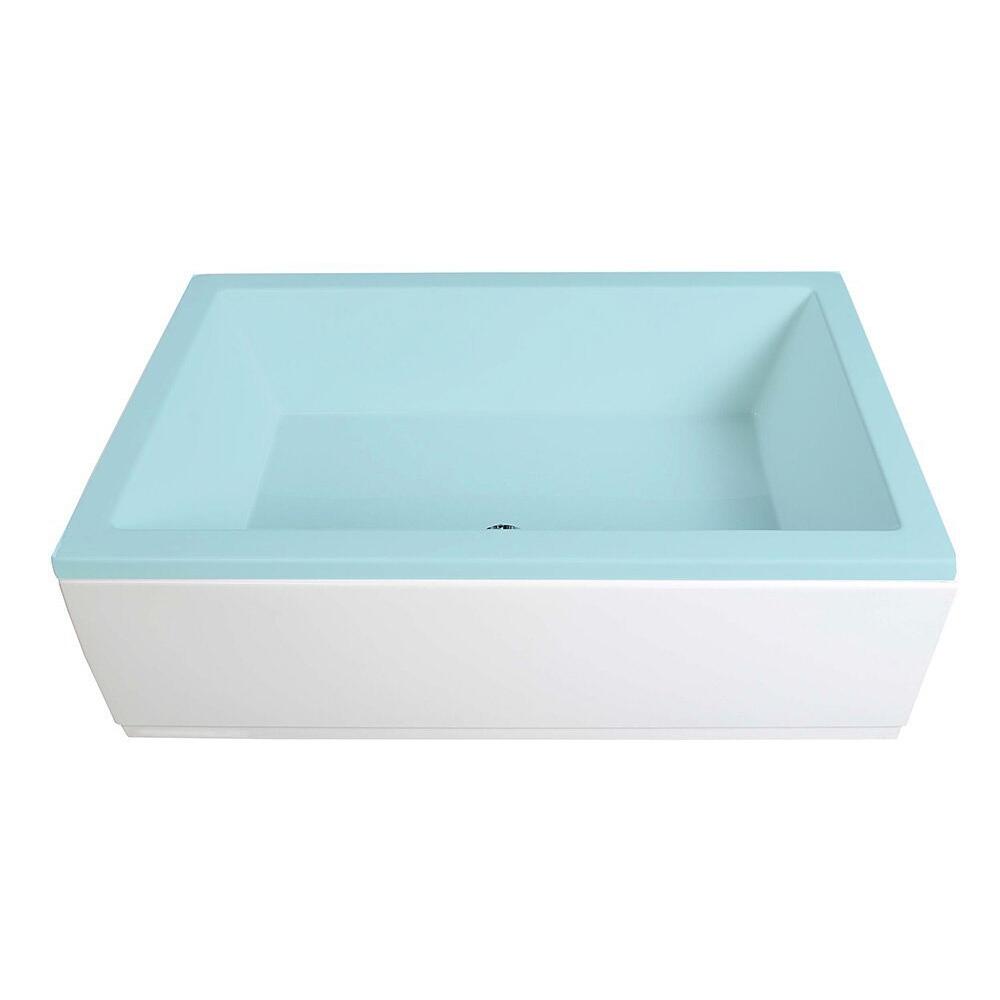 DEEP PLAIN Schürze für Nische, 140x36cm, weiß