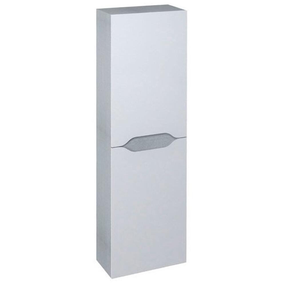 WAVE Hochschrank 40x140x20cm, weiß/Silbereiche
