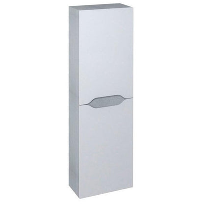 WAVE Hochschrank 40x140x20cm, weiß/Silbereiche
