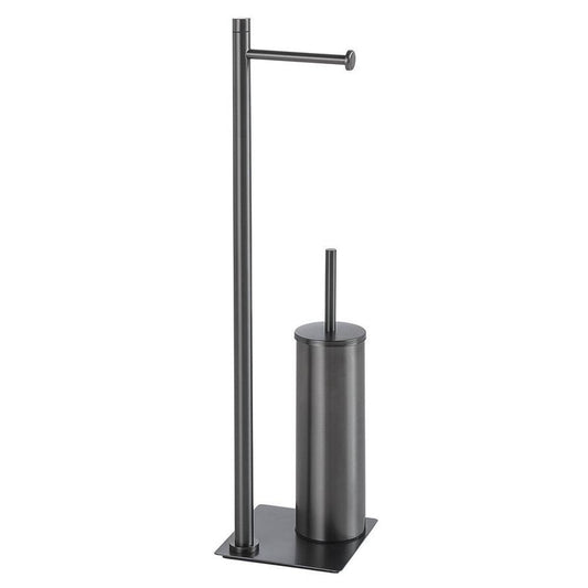 TRILLY Ständer mit Toilettenpapierhalter und WC-Bürste, gun metal