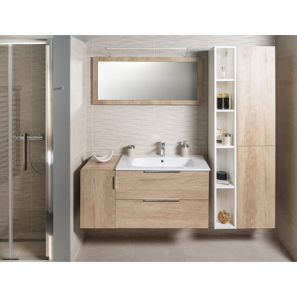 ESPACE Schrank 35x172x32cm, 2x Tür, links/rechts, Eiche Alabama