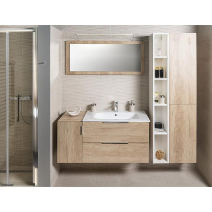 ESPACE Schrank 35x172x32cm, 2x Tür, links/rechts, Eiche Alabama