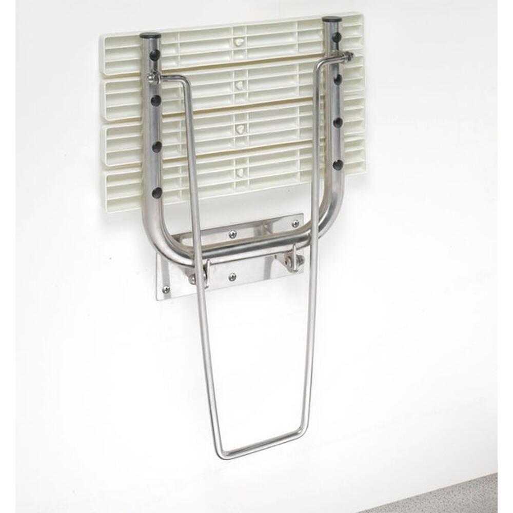 HANDICAP Duschklappsitz mit Stützfuß, 44x45cm, Weiß