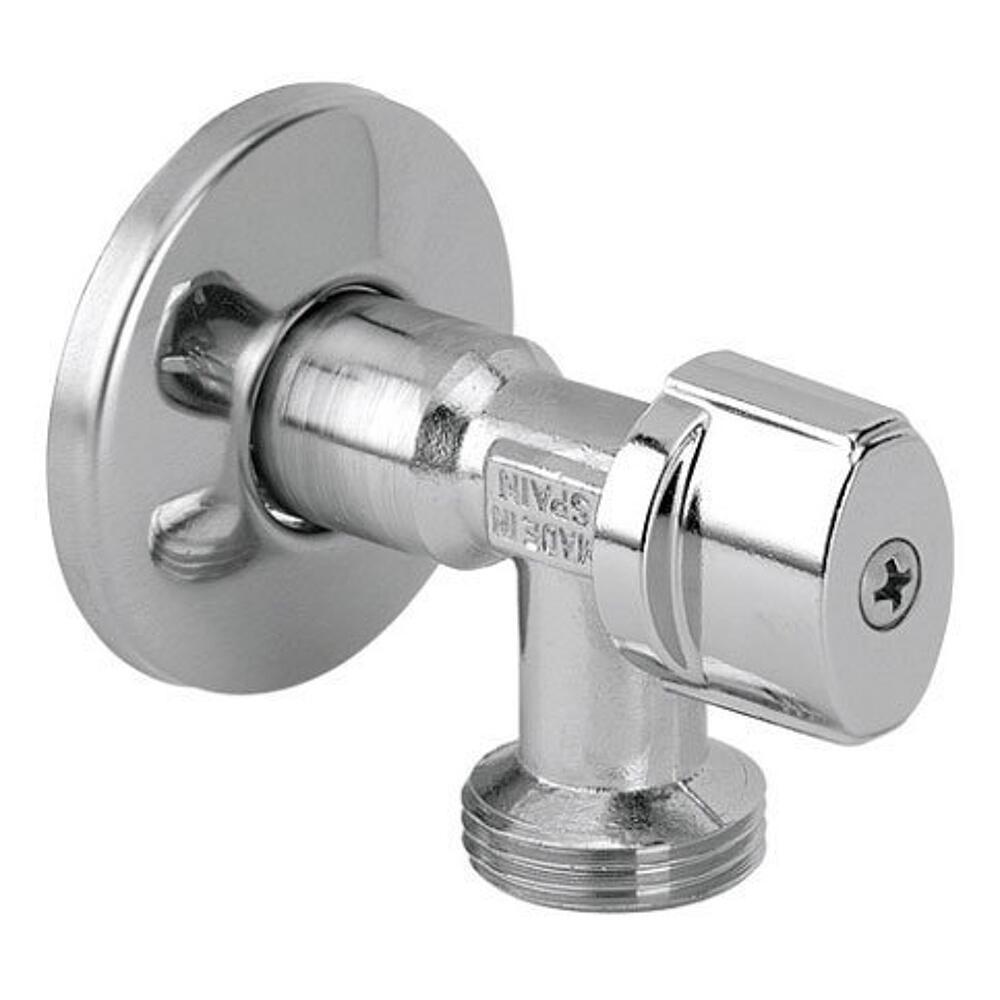 Waschmaschinenventil L-85 1/2"x3/4", anticalc, chrom