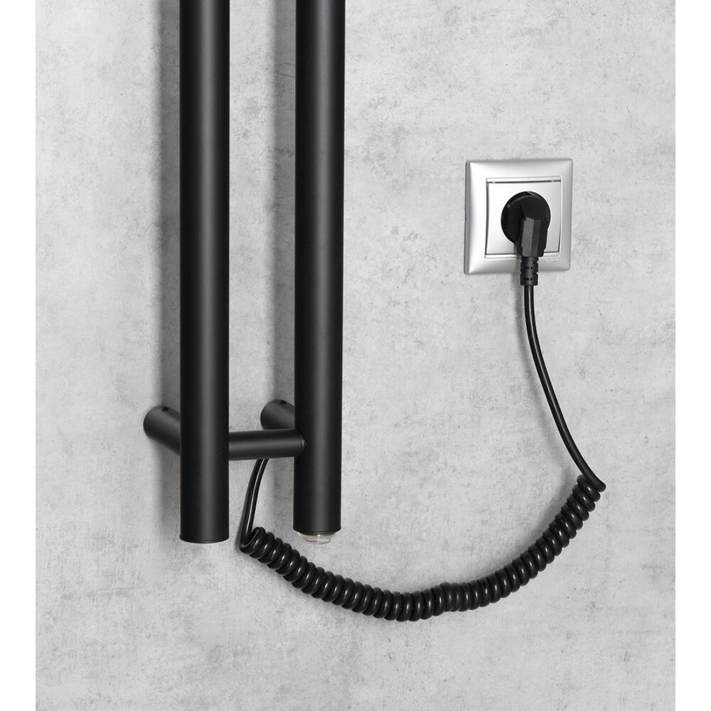 PAPINADO Handtuchtrockner elektrisch, 109x1200mm, 40W, Schwarz matt