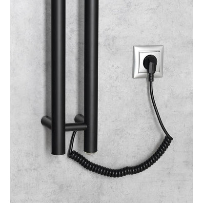 PAPINADO Handtuchtrockner elektrisch, 109x1200mm, 40W, Schwarz matt
