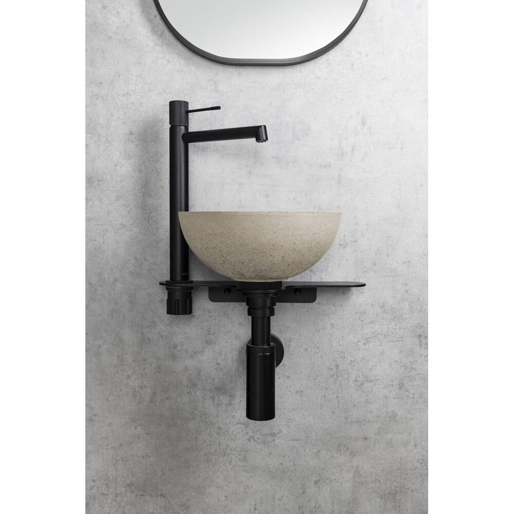 MINOR Betonwaschbecken zum Aufsetzen, Durchmesser 26cm, Sand matt