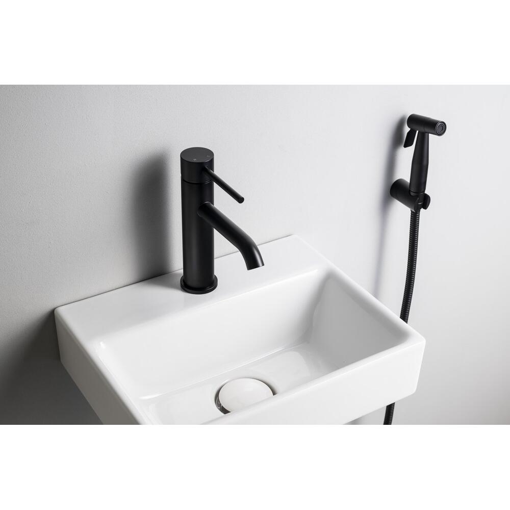 RHAPSODY Waschtischarmatur mit WC-Handbrause, Schwarz