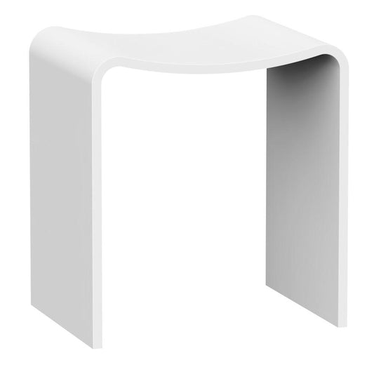 KORAL Badstuhl 40x43x30cm, Solid Surface, Weiß matt