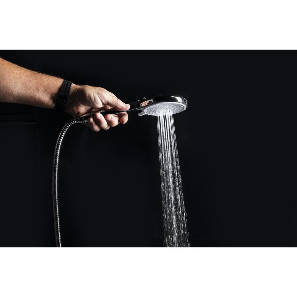 Massage-Handbrause, 3 Duschmodi + Spülmodus, Silikondüsen, Durch. 120mm, ABS/Chrom