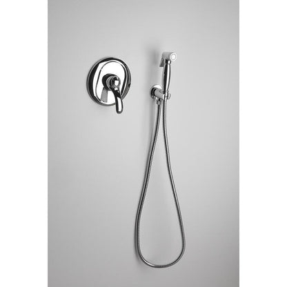 Bidetbrause, Retro-Stil, Schlauch und Brausehalter mit Duschanschluss, Chrom