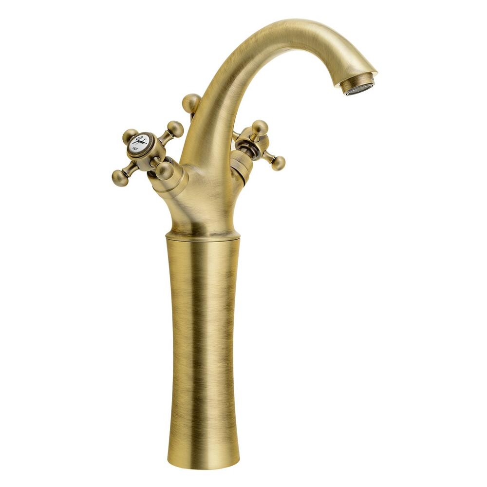 ANTEA Waschtischarmatur, hoch, mit Ablaufgarnitur 300mm, bronze