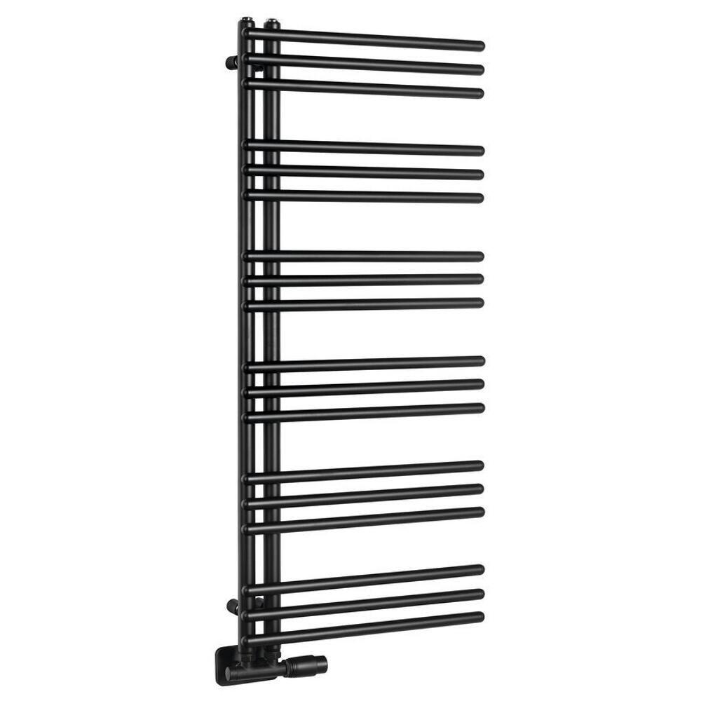POSEIDON Badheizkörper 450x1140mm, Schwarz matt