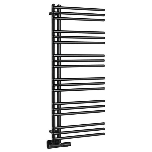 POSEIDON Badheizkörper 450x1140mm, Schwarz matt
