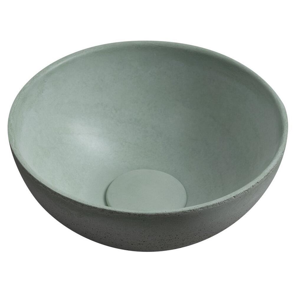 MINOR Betonwaschbecken zum Aufsetzen, Durchmesser 26cm, Grün matt