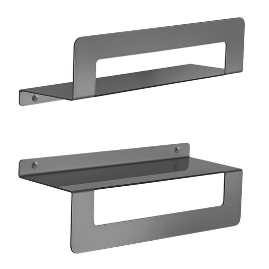 CLEO Ablage (mit) Handtuchhalter 300mm, gun metal