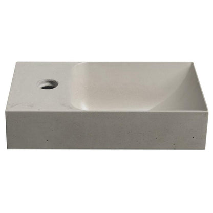 PICCOLINO Beton-Waschbecken 30,8x10x17cm, Armaturloch links, Sand