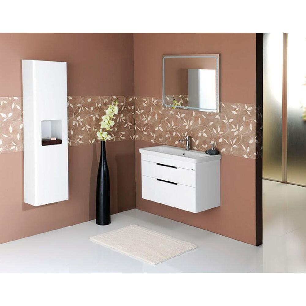 ELLA Hochschrank 40x140x20cm, 1x Tür, links/rechts, weiß