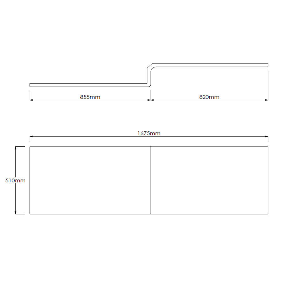 SYNA Badewanne mit Duschzone 167,5x85/70x40 cm, links, weiß