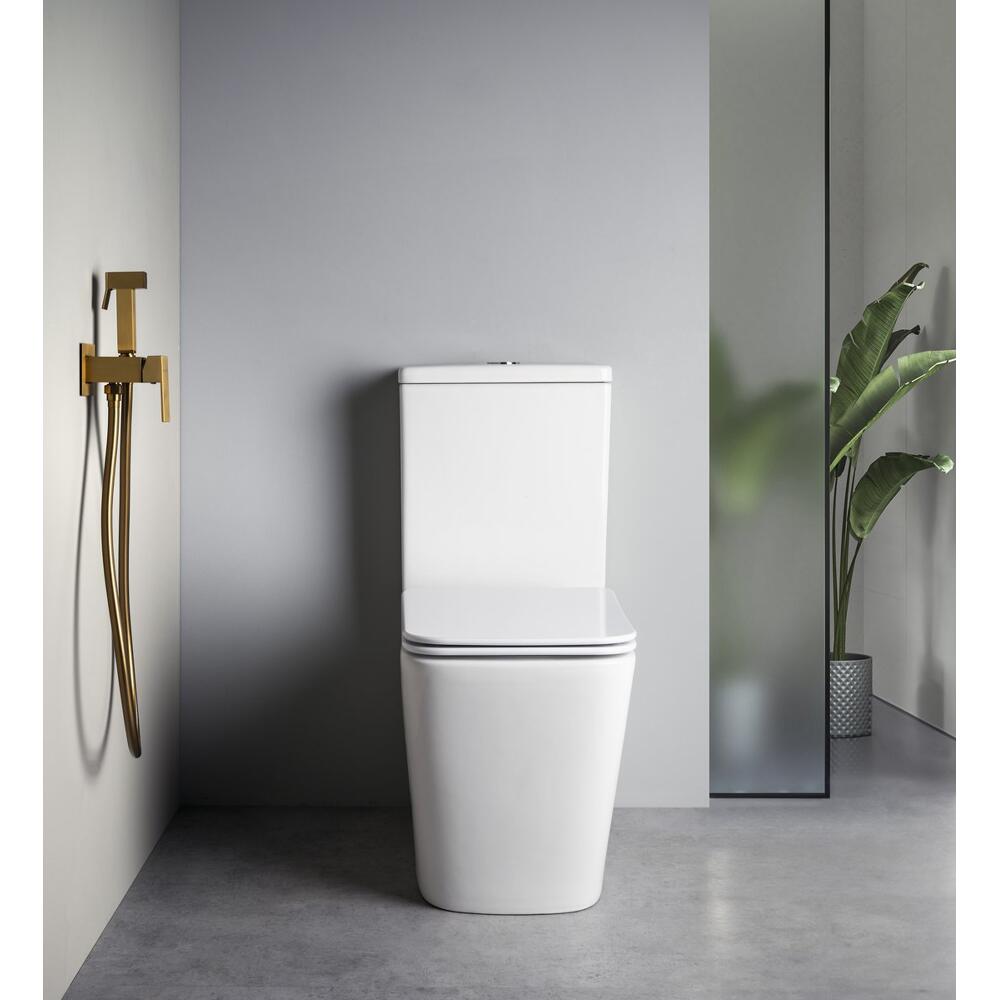 CUBEMIX Bidetarmatur mit Brausestopp, Gold matt