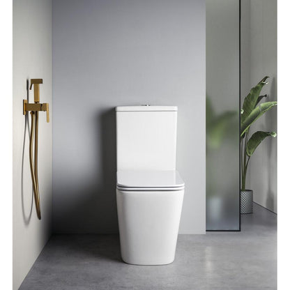 CUBEMIX Bidetarmatur mit Brausestopp, Gold matt