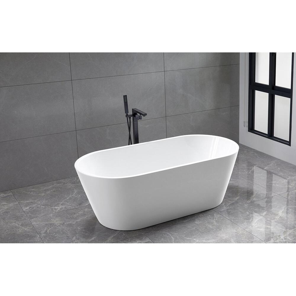 AZRA freistehende Badewanne 170x80x58cm, Weiß