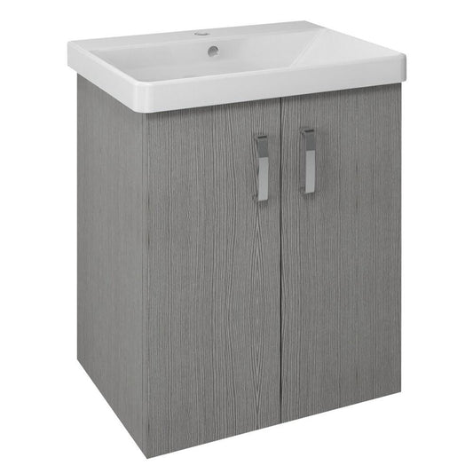 THEIA Unterschrank 56,4x70x44,2cm, 2x Tür, Silbereiche