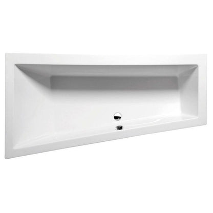 ANDRA L SLIM asymmetrische Badewanne 180x90x45cm, weiss