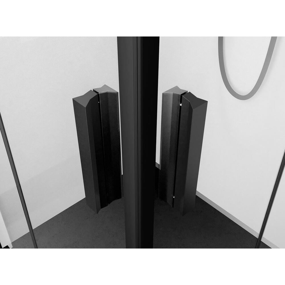 ZOOM BLACK Eckige Duschkabine 900x900mm, Eckeinstieg