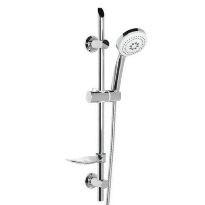SUNRA Brauseset mit Seifenschale, verschiebbarer Brausehalter, Chrom