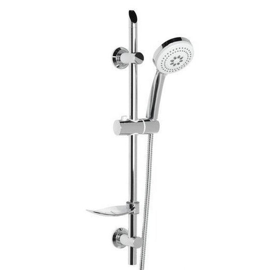 SUNRA Brauseset mit Seifenschale, verschiebbarer Brausehalter, Chrom