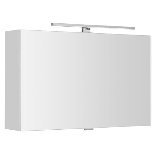 CLOE Spiegelschrank mit LED Beleuchtung, 80x50x18cm, weiss